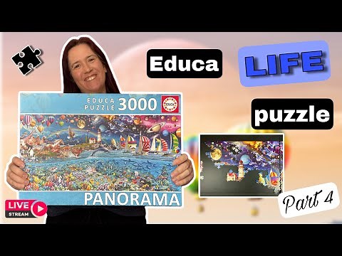 Building a 3000 piece Educa puzzle - LIfe! Livestream, part 4