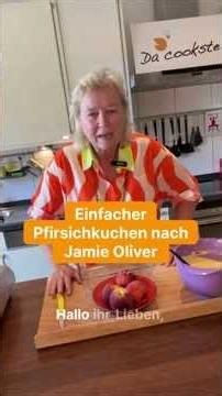 This moist peach cake by Jamie Oliver brings everyone to the table! 🍑
