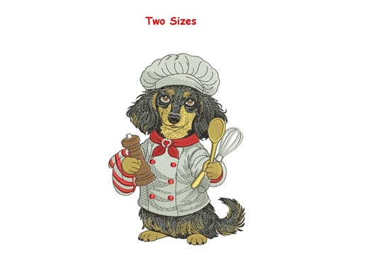 Chef Dachshund Embroidery Design | Kitchen Decor (digital File) - Etsy