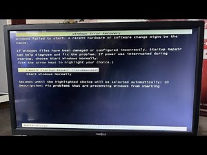 Windows failed to start A recent hardware or software change might be the cause