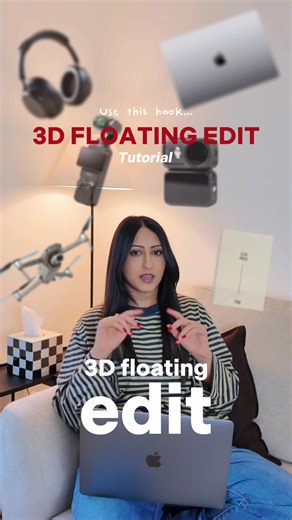 If your product videos are feeling a bit flat lately… try this 👇🏽 This 3D floating edit is such an easy way to make your products look more dynamic (and keep people watching). Here’s a step by step: Add your clip into CapCut Find product images with a transparent background Add them as overlays, then resize position around your clip Tap each overlay and add Blur Add Keyframes and slightly move the image to create that floating motion Lower the Opacity a touch so it blends and gives that 3D loo