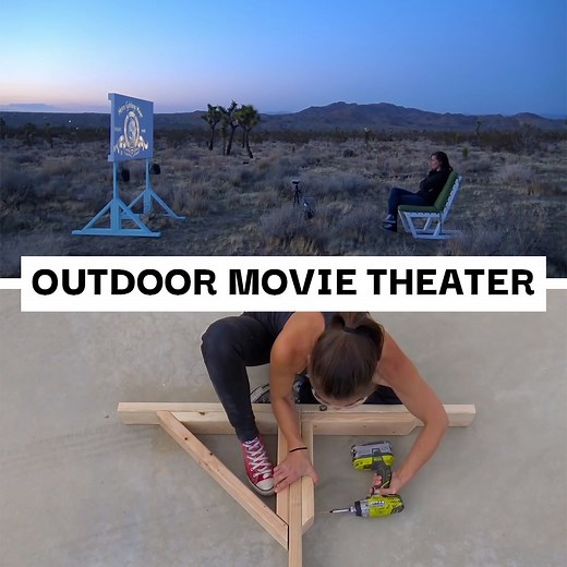 How to build an Outdoor Movie Theater! 💯👌📽️ | HomeMade Modern