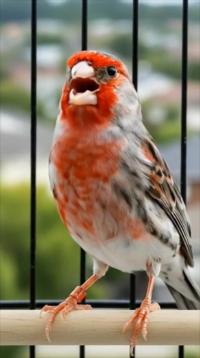 68K views · 2.4K reactions | Incredible colors and striking patterns define this beautiful Canary. ❤️勇✨ ​#RedCanary #CanaryBird #ExoticBird #BirdLovers #FeatherBeauty #TropicalBird #WildlifeColors #CanaryVibes #NatureLover #BirdPhotography #PetBird #ColorfulFeathers #RedAndGray #PeacefulMoments | Ranger Canary | Facebook