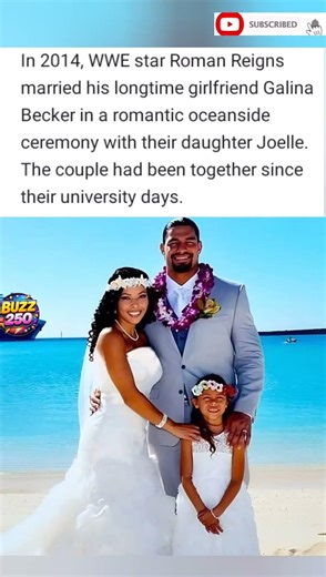 Roman Reigns Married College Sweetheart Galina Becker in 2014 Oceanside Ceremony #wwe #romanreigns