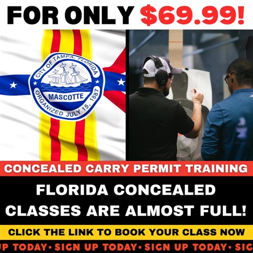  Get Your Florida CCW Certificate in Just One Day! $69.99 CCW Training - Legally Carry in 37 States! Take 1 class & get certified! Reserve your seat now!  | Concealed Coalition | Facebook