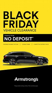 Armstrong’s Black Friday Vehicle Clearance is on now, and it is your chance to secure incredible value for a limited time. Take advantage of outstanding Black Friday pricing plus flexible finance options to suit your needs, including finance from zero deposit, deferred payment options, flexible terms and competitive rates. Your next vehicle has never been more within reach. Choose from a huge selection of vehicles nationwide across 20 global brands, you will find the right vehicle for your lifes