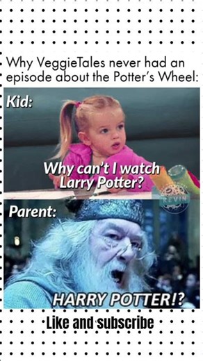 Harry Potter meme-Why VeggieTales Never Made a “Potter’s Wheel”Episode#harrypotter #ytshorts #shorts