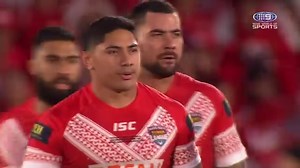 Incredible. Tonga deliver a stunning war cry. | NRL on Nine