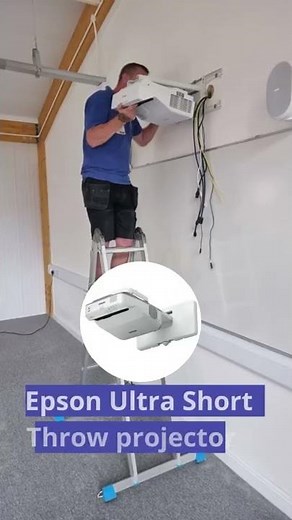 Classroom projector and screen installation