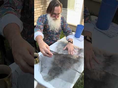 Making a wet felted gnome hat