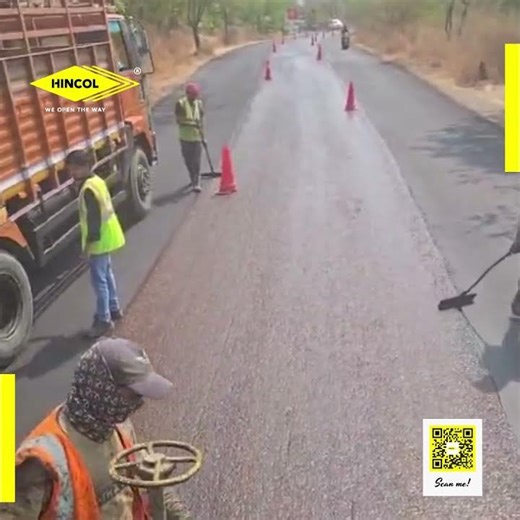 HINCOL’s microsurfacing work in Sangamner, Maharashtra under HAM projects.