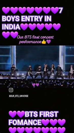 💜💜💜💜💜💜💜7 BOYS BTS FIRST FORMANCE IN INDIA 💜💜💜💜💜💜💜💜💜꧁༒ Iam BTS ♡ ᴬʳᵐʸ ༒꧂💜💜💜💜