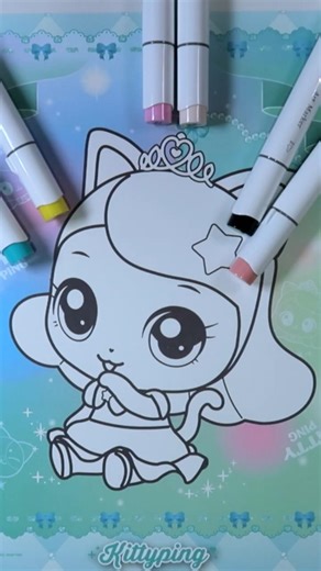 Oddly Satisfying Coloring 🐈‍⬛ | Relaxing Coloring Book