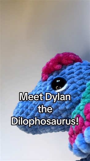 Meet Dylan the Dilophosaurus! 🦖🦖 Thank you so much to @KP Crochet Creations for choosing me as a tester for this excellent Dino pattern! I think he turned out awesome!! 🧶🧶🧶 #crochetplushie #handmadeplush #dinoplush #crochetdinosaur #dinosaurplushie