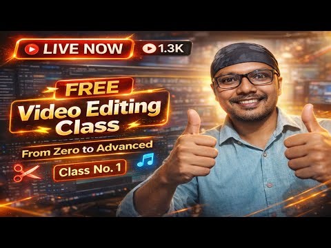👉 FREE Video Editing Class LIVE 🔴 | Zero to Advanced (YT Create App Full Course)