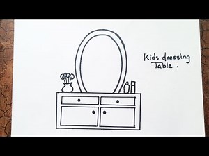 Learn how to draw dressing table art pictures| online drawing classes for kids