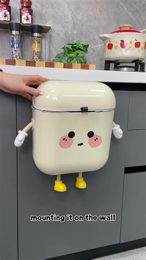 For a kitchen trash can, you'll want one that saves space and is easy to clean.#trashcan #kitchen