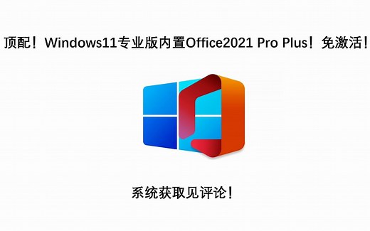 顶配！Windows11专业版内置Office2021 Pro Plus！免激活！