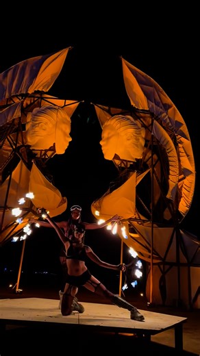 ℭ𝔞𝔪𝔦𝔩𝔞 𝔅𝔢𝔫𝔞𝔠𝔥 🌘 on Instagram: "Igniting our feminine wisdom through fire, movement, and authentic expression! What a profound journey with @jasmineplayswithfire at @burningman in the @thesphinxgate ❤️‍🔥"