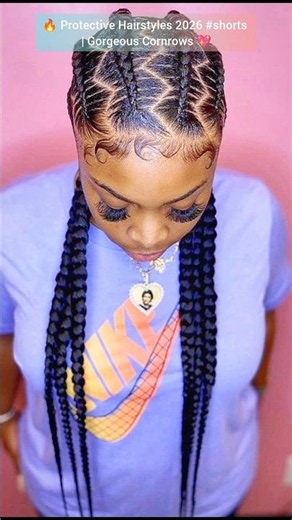 🔥 Protective Hairstyles 2026 #shorts | Gorgeous Cornrows 💖 #hairstyles #braids #cornrows