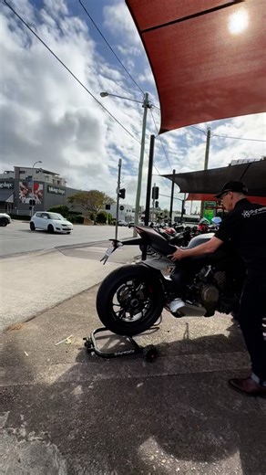 This is not just another paddock stand, Dynamoto omnidirectional wheels - move your bike 360 degrees https://linktr.ee/dynamoto #garage #motorcycle #storage #worldwide | Dynamoto