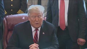 48K views · 1.5K reactions | "As president, the protection of the nation is my highest duty," Trump said with cabinet members and "Angel Families" present. "To defend the safety and security of all Americans, I will be signing and issuing a formal veto of this reckless resolution" https://politi.co/2W60RRl | POLITICO | Facebook