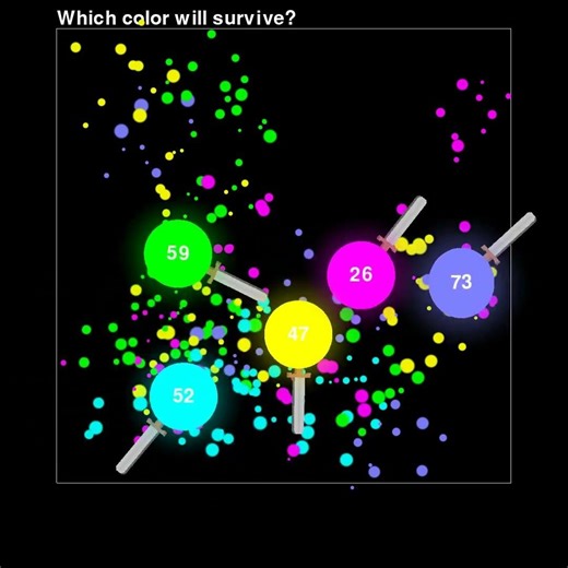 Which color will survive ? #satisfying #animation #physics #fantasy #rpg