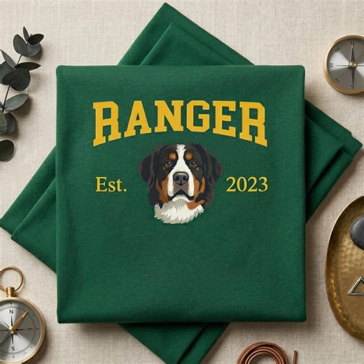 Custom Pet Portrait T-shirt, Personalized Dog Tee, 100% Cotton Unisex Shirt - Etsy