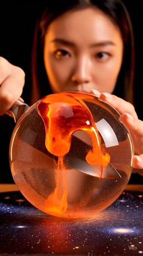 ASMR Glass Fruit & Planet Cutting | Hyper-Realistic Crystal Slicing Sounds #asmr #shorts #relaxing