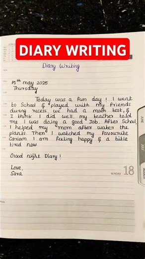 DIARY WRITING | SIMPLE FORMAT |#diary #exam #education