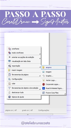 Bruna Costa | Papelaria Criativa on Instagram: "CorelDRAW ➡️ SignMaster Tutorial: Como exportar arquivos do CorelDRAW para o SignMaster 💜 Você sabia que é possível exportar arquivos do CorelDRAW para o SignMaster? Além de ser possível, é muito fácil e rápido! Neste vídeo, vou mostrar como fazer isso em apenas alguns passos! ✨"