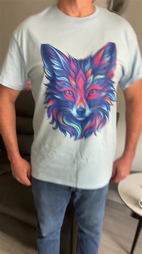 He’s loving the quality of this T-shirt😍 Psychedelic Spirit Fox T-Shirt. Check out his store @Crypto Wear clothing . #tictokmademebuyit #tiktokshop #cryptowear @The Collective Agency TTS IRE