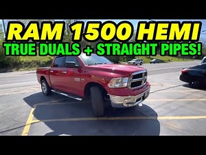 2016 RAM 1500 5.7L HEMI SLT TRUE DUAL EXHAUST w/ STRAIGHT PIPES!