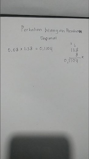 Perkalian bilangan pecahan desimal #shortvideo #perkalianmudah #matematika