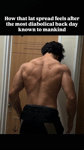 danstheticsss on Instagram: "Here’s a short 5-step lat spread: 1. Stand tall, chest up. 2. Hands on waist. 3. Lift ribcage. 4. Roll shoulders slightly forward. 5. Push lats out and elbows wide. . . . #fyp #bodybuilding #latspread"