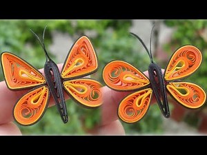 Quilling Simple Butterfly Tutorial | DIY Paper Butterfly Home Decoration