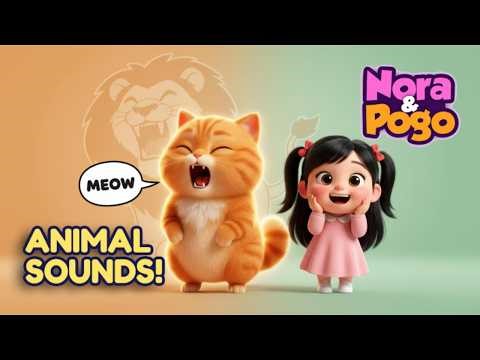 Animal Sounds Song 🐾 | Learn with Nora & Pogo! | Fun Kids Learning