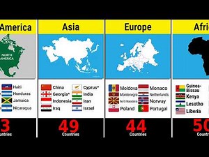 Countries by Continent🌍 How Many Countries Are in Each Continent
