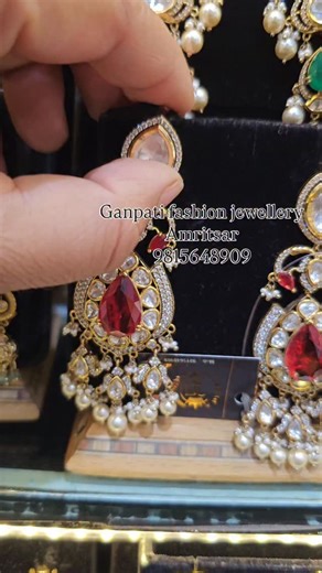 ganpati Fashion jewellery on Instagram: "Antique vibes, contemporary elegance. #PolkiEarrings #EmeraldJewellery #AntiqueEarrings #HeritageJewellery #IndianJewellery StatementEarrings RoyalLook EthnicElegance GanpatiFashionJewellery BridalJewellery FestiveJewellery 💫"