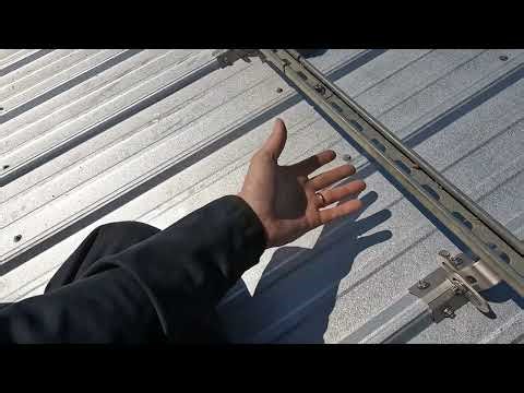 How to install Adjustable metal roof brackets and Unistrut rails for solar panels