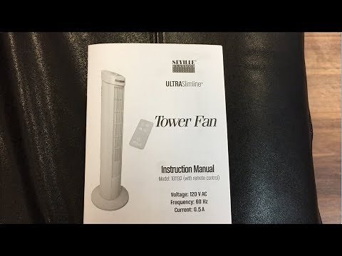Seville Classics ULTRASlimline Tower Fan 10119p Instruction Manual
