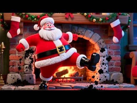 Oops! Santa Got Stuck in the Chimney 😂🎅 | Funny Christmas Story for Kids | Holiday Rhymes & Songs