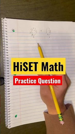 HiSET Math Practice Question Study for the #HiSET with me #fractions #hse #ged