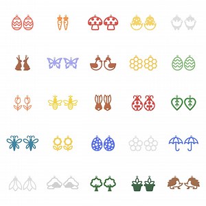 25 Spring/easter Earrings STL File Collection: 3D Print Jewelry Designs - Etsy