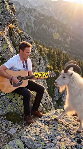 Dancing Goat Steals the Mountain Jam 🐐🎸 #subscribe #youtubeshorts #naturelovers