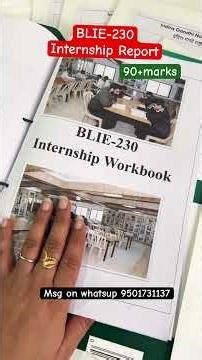 BLIE-230 Internship Report #ignou #shortsfeed #youtubeshorts