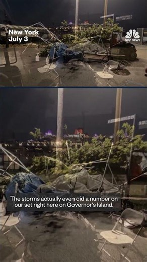 New York storms batter TODAY Show set