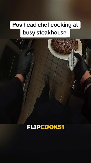 Pov head chef cooking at busy steakhouse #foodie #lineman #steakhouse #pov #foodtiktok