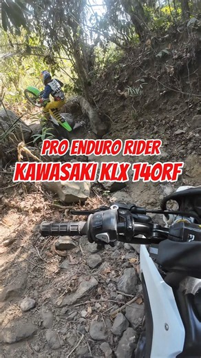 Kawasaki klx 140rf on technical trail #klx140rf