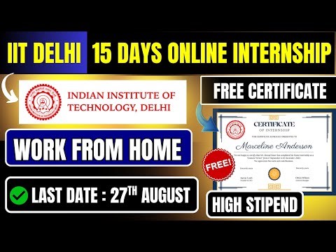 Online Internship With IIT DELHI 🔥